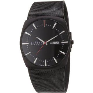 Skagen Mens SK696XLTBB Titanium Black Dial Watch Watches 