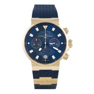 Ulysse Nardin Mens 356 68LE/3 Maxi Marine Blue Seal Chronograph Watch 