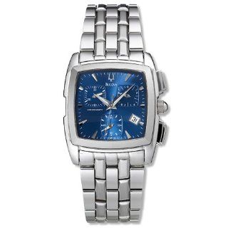 Bulova Mens 96G26 Square Chronograph Bracelet Watch: Watches:  