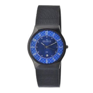 Skagen Mens 233XLSBNC Quartz Stainless Steel Blue Dial Watch Watches 