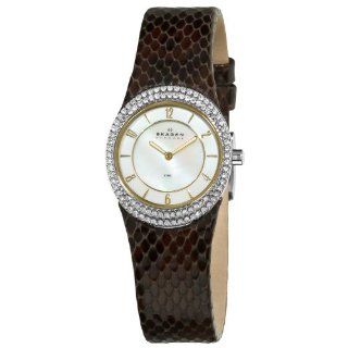 Skagen Womens 566XSSLD8 Steel Mother Of Pearl Dial Diamond Watch 