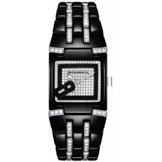 TechnoMarine Womens 308002 BlackSnow Mini Diamond Watch: Watches 
