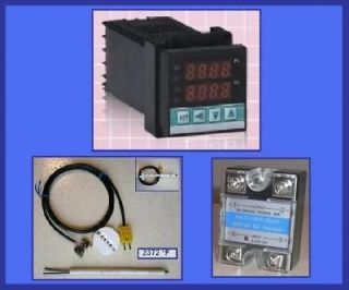 PID Temperature Controller Kiln Thermocouple SSR Relay Electric Oven 