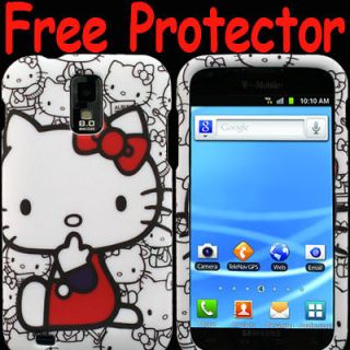 Case+Screen Protector for Samsung Galaxy S II T Mobile Hello Kitty C 