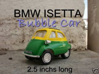 38 scale DIE CAST BMW ISETTA BUBBLE CAR COLOUR 2 NEW!