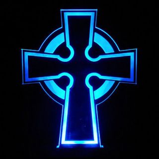 Color Celtic Cross Logo Table Top Lamp LED Acrylic Mood Light Sign