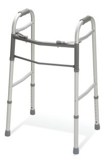    Medline MDS864104 Two Button Folding Walkers without 