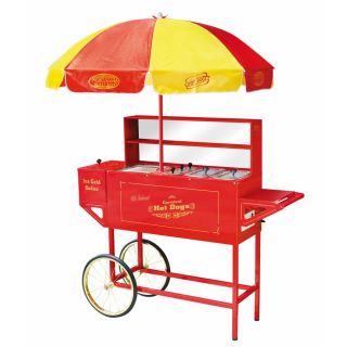 Ver Nostalgia Electrics Vintage Carnival Hot Dog Cart and Umbrella at 