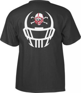 Nebraska Cornhuskers adidas Black Helmet Back Blackshirts T Shirt 