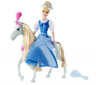 MATTEL Disney Princess   Cinderella Princess Doll and horse  Pixmania 