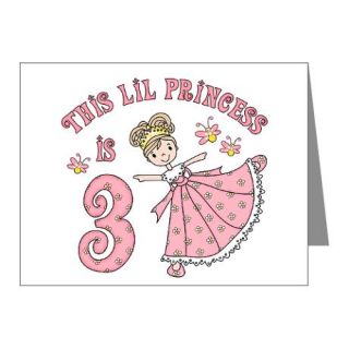 Gifts > 3 Note Cards > Pretty Princess 3rd Birthday Invitations 