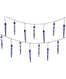 Buy 40 Static Icicle LED Christmas Lights   Blue and White at Argos.co 