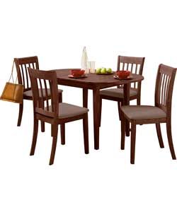 Buy Banbury Extendable Dining Table and 4 Chocolate Seat Chairs at 