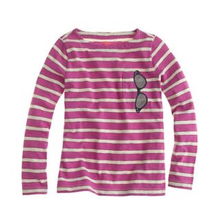 Girls long sleeve pocket shades tee in stripe   collectible tees 