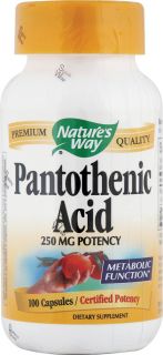 Natures Way Pantothenic Acid    250 mg   100 Capsules   Vitacost 