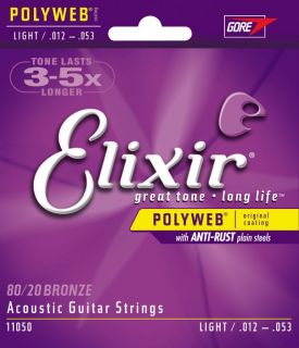 Elixir Polyweb Acoustic Light Strings  Musicians Friend