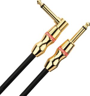 Monster Cable Monster Rock 1/4 Straight   Angled Instrument Cable 
