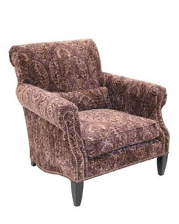 Old Hickory Tannery Paisley Merlot Chair   The Horchow Collection