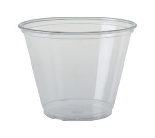 Solo Plastic Cold Drink Cups, 9 oz, Clear, Squat Size, 20 bags of 50 