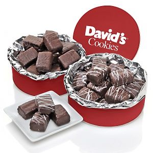Davids Cookies 2 1/2 lbs. Enrobed Chocolate Brownie Bars 