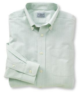 Wrinkle Resistant Classic Oxford Cloth Shirt, Long Sleeve Stripe 