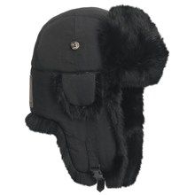 Mad Bomber® Quilted Supplex® Aviator Hat   Rabbit Fur, Recycled 