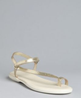 Silver Designer Flat Sandals  