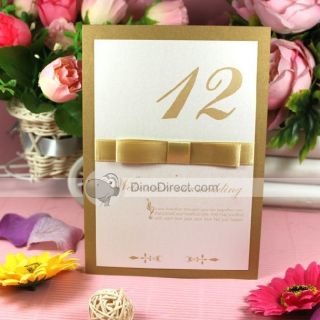 Wholesale Gold Ribbon Wedding Place Card Holders   