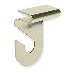 BATTALION Suspended Ceiling Hook, Steel, Brass, PK 2   Hooks   1RCJ9 