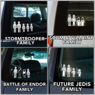 ThinkGeek :: Star Wars Family Car Decals