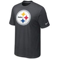 Nike NFL Oversized Logo T Shirt   Mens   Steelers   Black / White