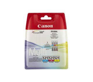 Buy CANON CLI 521 3 Colour Ink Cartridge Multipack  Free Delivery 