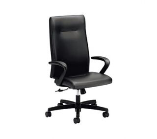 HON Ignition Series Leather Executive High Back Chair, Black