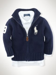 Big Pony Full Zip Sweater   Infant Boys Sweaters   RalphLauren