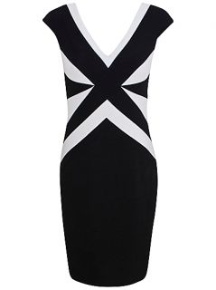 Buy Alexon Contrast Stripe Dress, Black online at JohnLewis   John 