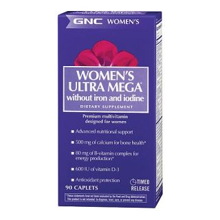 Buy the GNC Womens Ultra Mega® without iron and iodine Multivitamin 