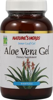 Natures Herbs Aloe Vera Inner Leaf Gel    50 Softgels   Vitacost 
