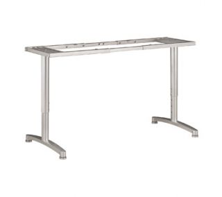 Basyx by HON Training Table Adjustable Height/Width T Leg Base, Silver
