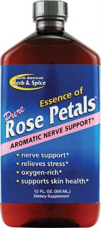 North American Herb & Spice Essence of Pure Rose Petals    12 fl oz 