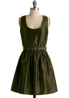 Hint of Rosemary Dress   Green, Solid, Buckles, A line, Tank top (2 