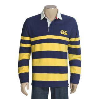 Canterbury of New Zealand Block Stripe Rugby Polo Shirt   Long Sleeve 