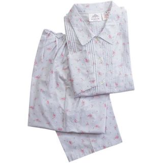 Damask England Posy Print Pajamas   Cotton Lawn, Long Sleeve (For 