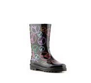 Rampage Peace Sign Girls Toddler & Youth Rain Boot