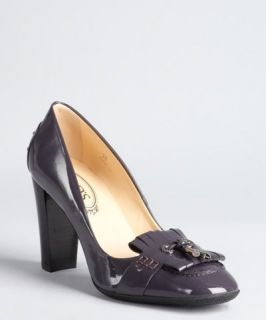 Tods purple patent leather Jodie pumps