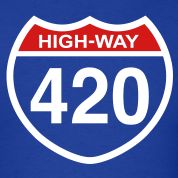 420 HIGHway weed blunt medical pot marijuana T SHIRT