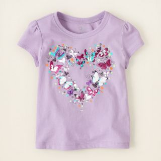 baby girl   graphic tees   butterfly hearts graphic tee  Childrens 