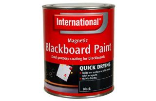 International Magnetic Blackboard Paint   Black   750ml from Homebase 