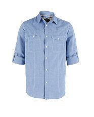 Blue (Blue) Blue Chambray Check Lined Shirt  258585640  New Look