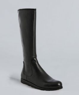 Prada Prada Sport black leather flat boots  