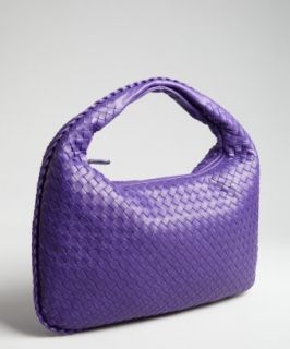 Bottega Veneta : violet intrecciato leather Veneta Effiloche hobo 
